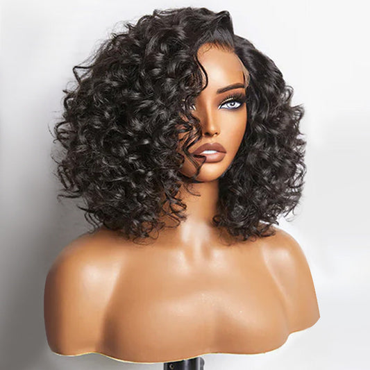 Bouncy Left C Part Loose Wave Glueless Lace Wig