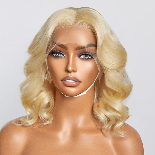#613 13x4 Pre-Plucked Lace Front Body Wave Bob Wig