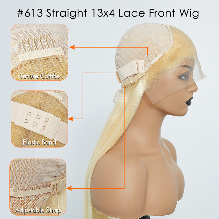 Pre-Plucked 13"x4" #613 Straight Lace Frontal Wig